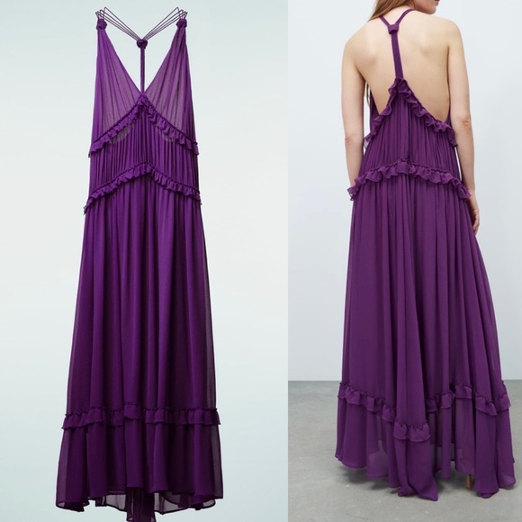 BLOGGERS FAV ZARA LONG STRAPPY MAXI DRESS - Picture 7 of 7